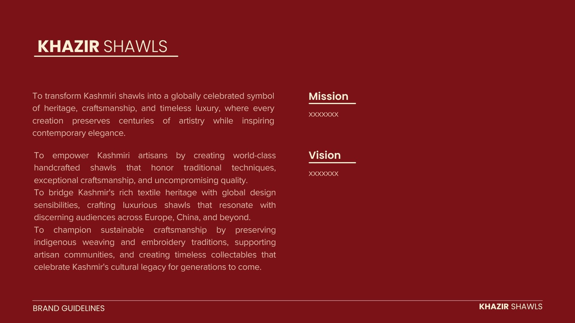 Brand identity design for KHAZIR SHAWLS gallery image 2