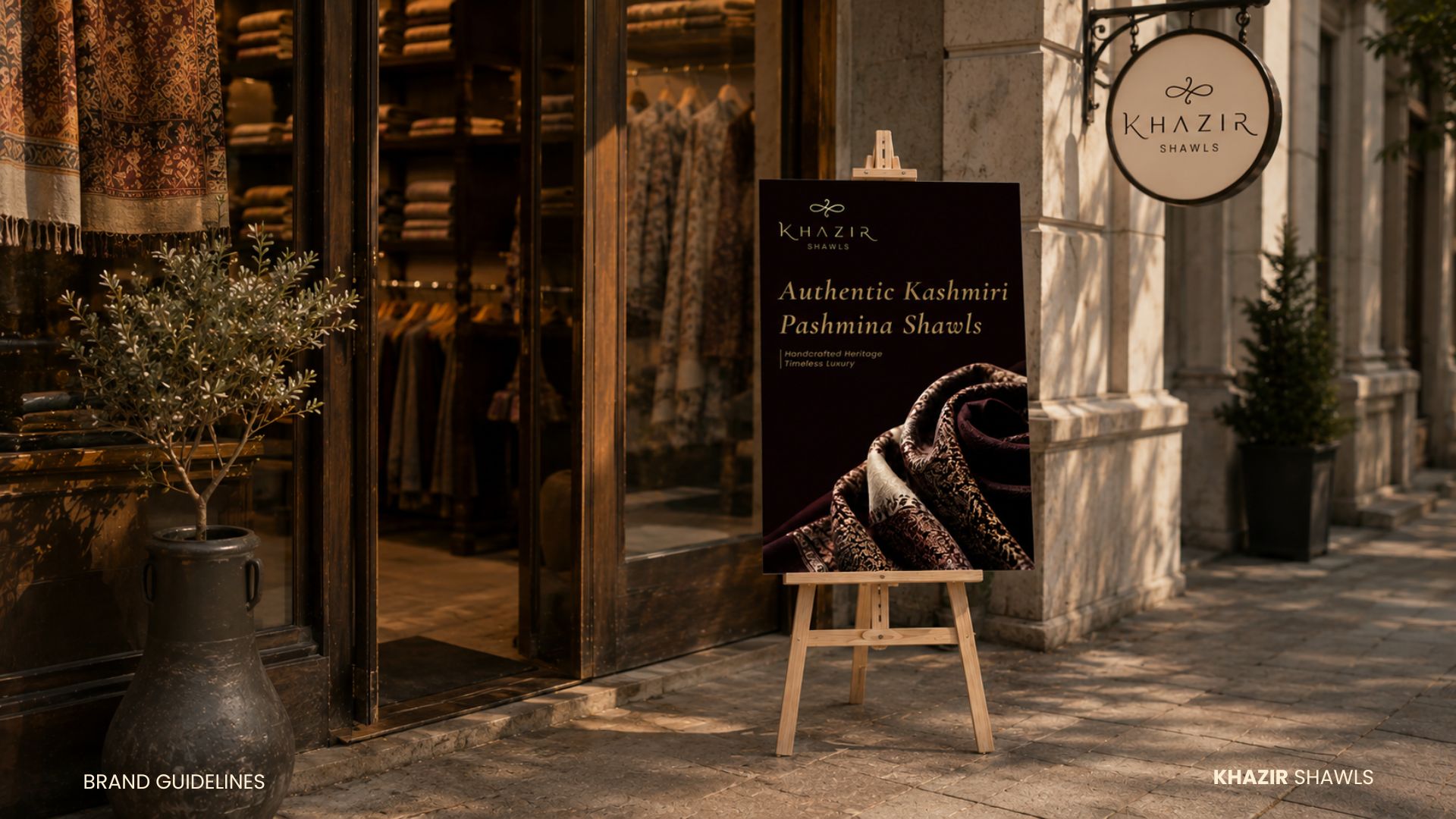 Brand identity design for KHAZIR SHAWLS gallery image 18